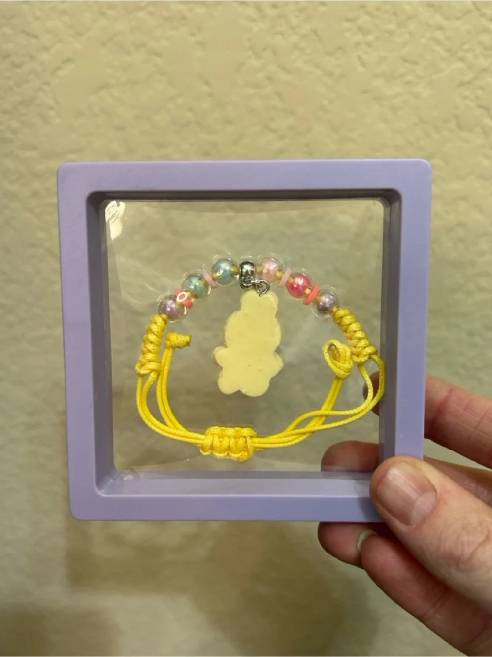 Labubu Little Monster Beaded Adjustable Woven Bracelet - Yellow New